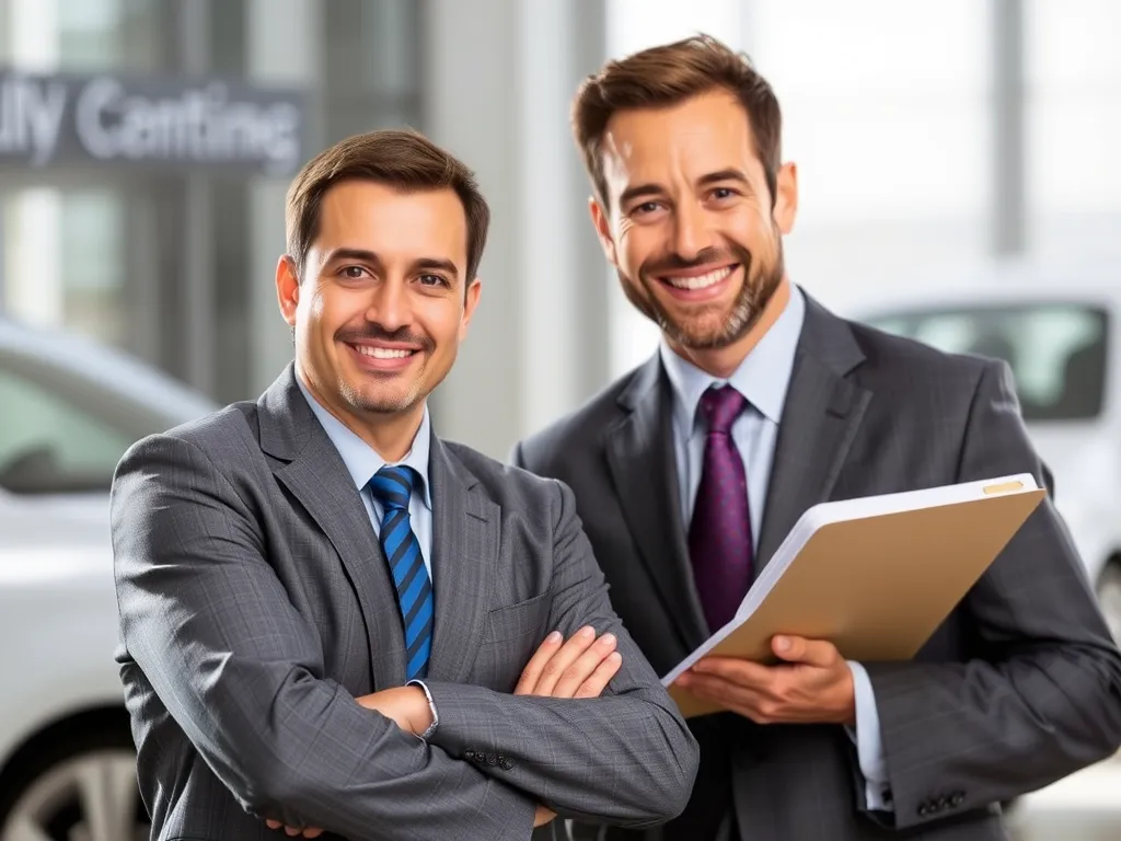 Home Depot Accident Lawyer Near Me – two professional attorneys in suits smiling and ready to assist with personal injury and accident cases.